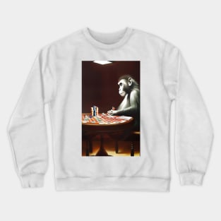 Illegal Monkey Playing Games Crewneck Sweatshirt